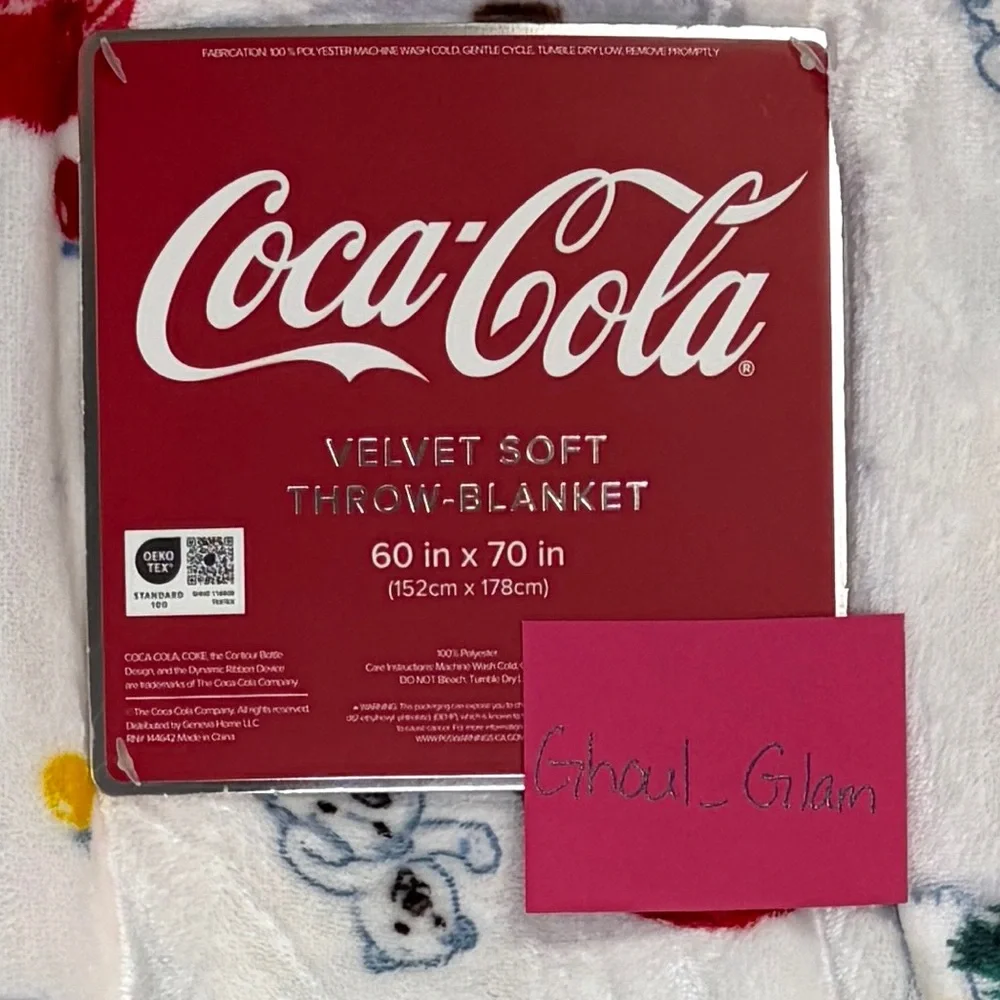 Coca Cola Classic Polar Bears Throw Blanket - Velvet Soft